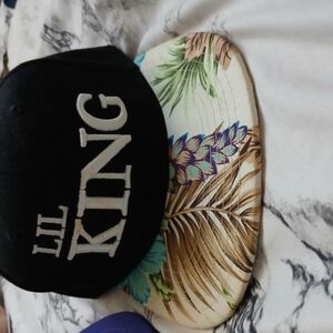 Black and Floral Lil King Cap